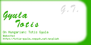 gyula totis business card